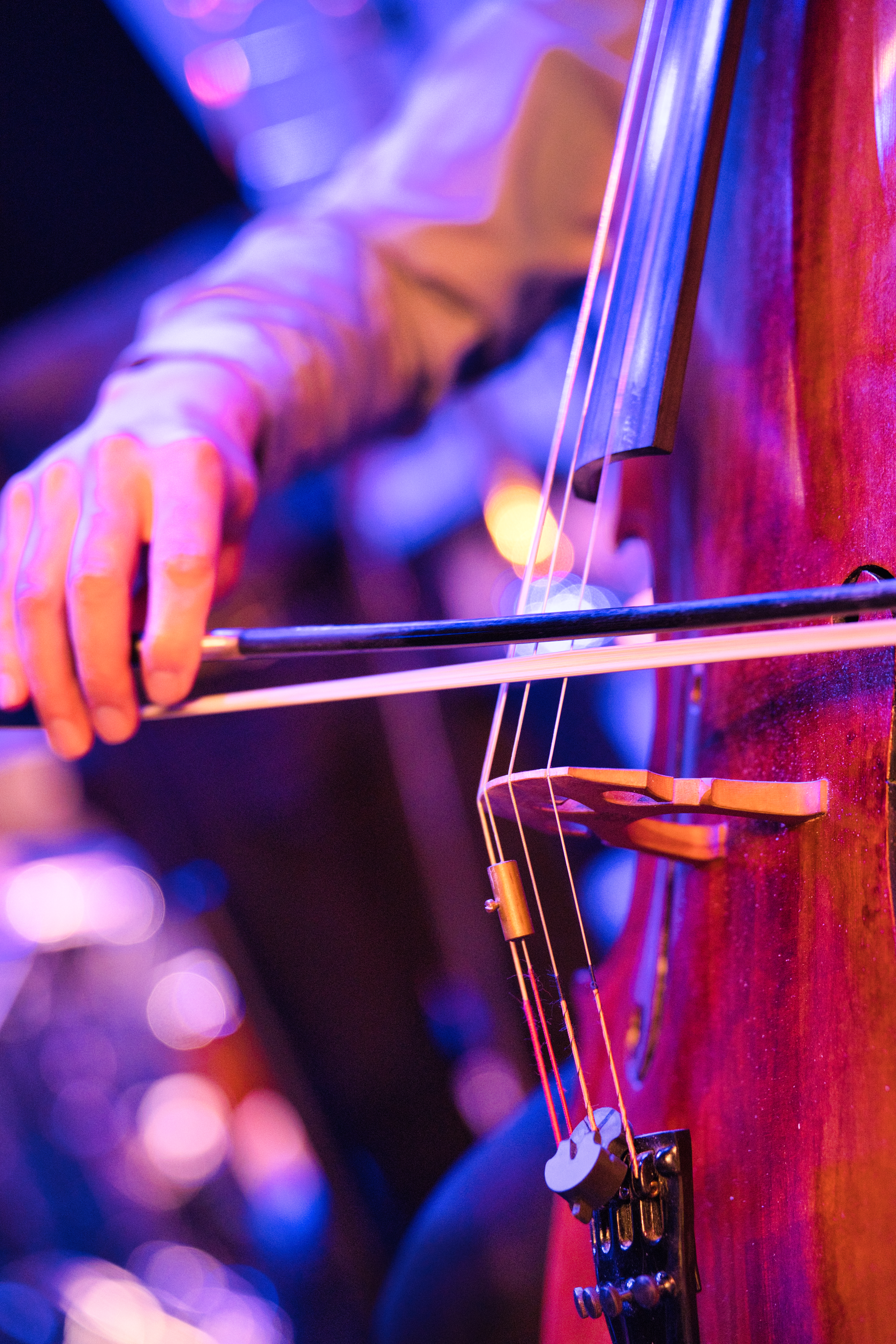 Close up image of a cello
