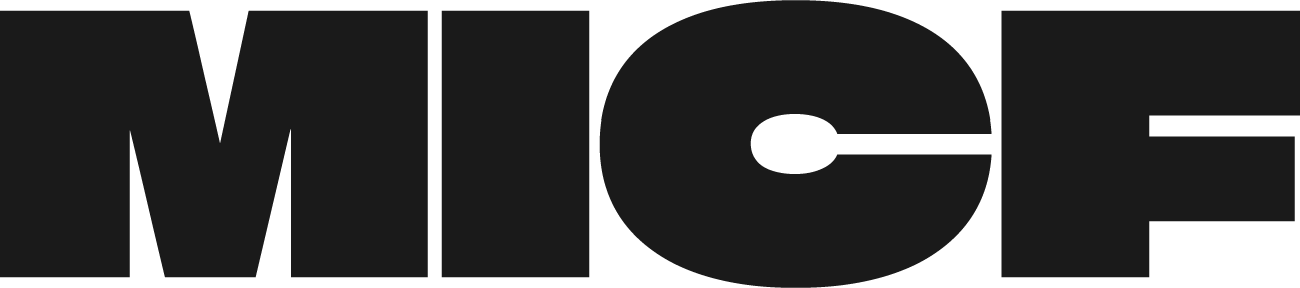 MICF initials, in a blocky font, stylized.